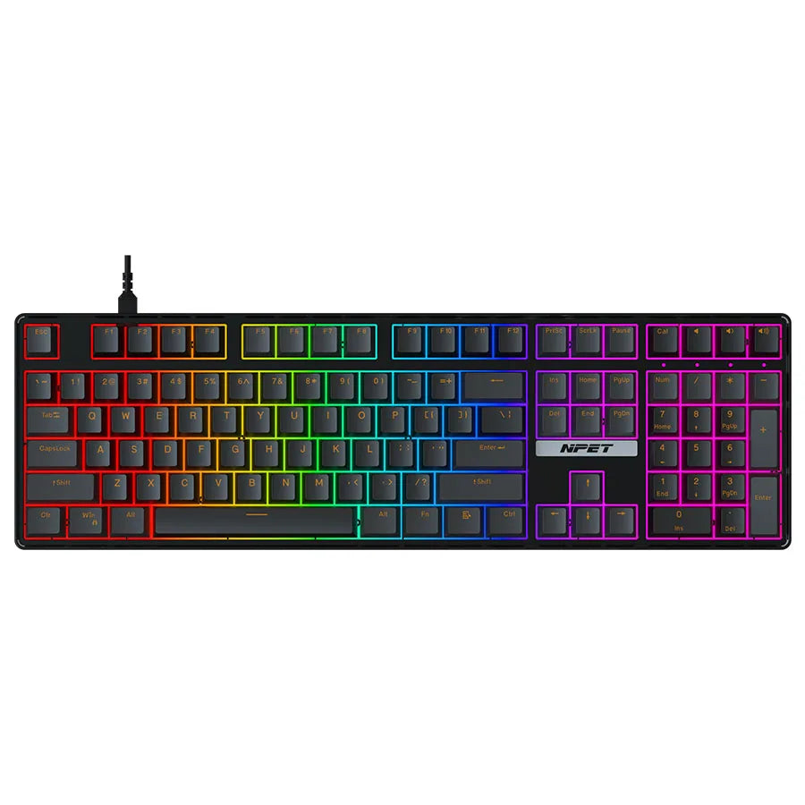 NPET 87 Keys RGB Mechanical Keyboard, Wired Gaming And Office
