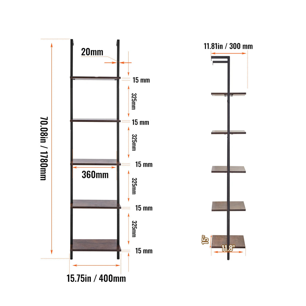 Floating Rustic Wood Shelves Bracket Storage Rack
