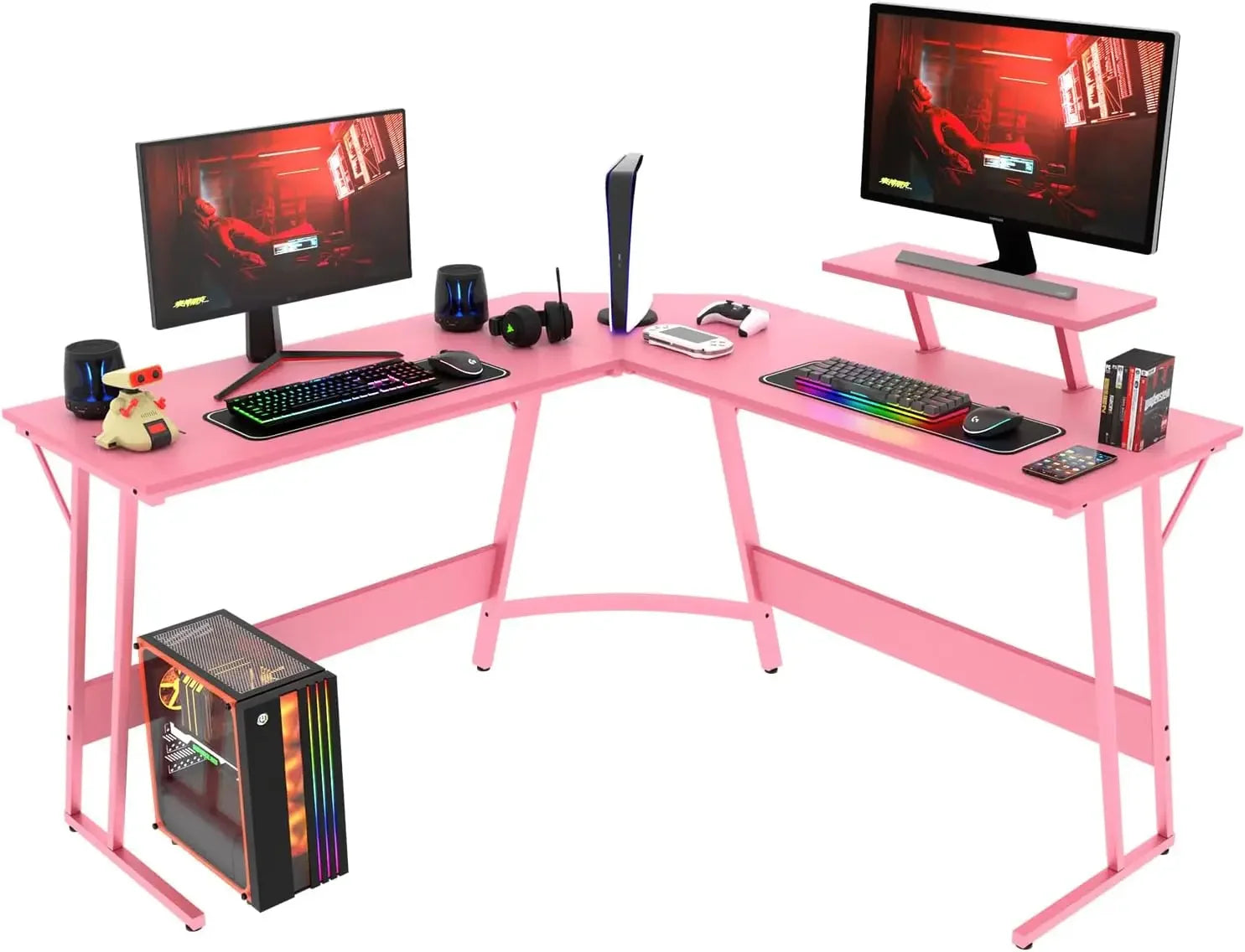 L Shaped Corner Large Desktop  Work Place