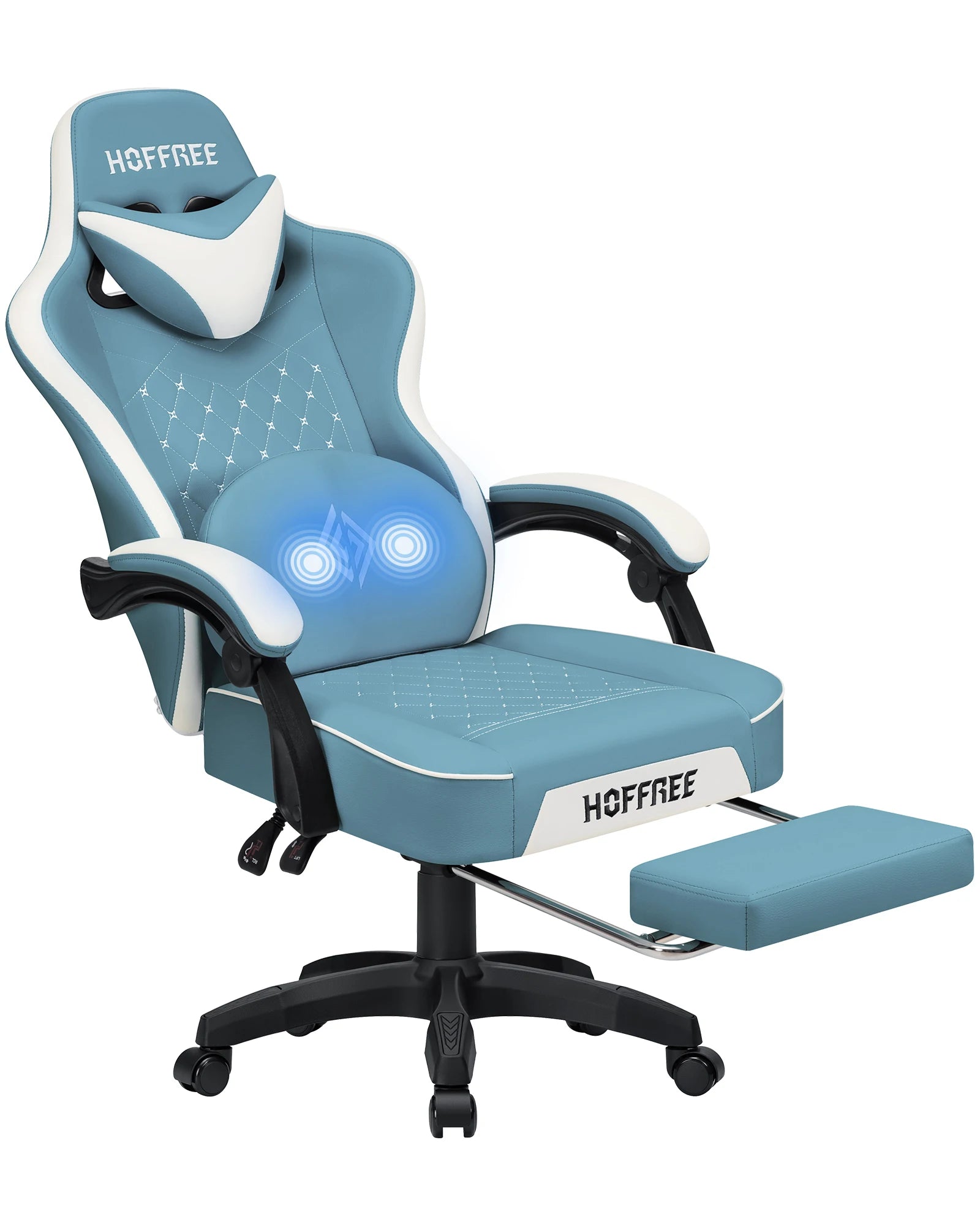 Ergonomic Adjustable Lumbar Cushion Headrest Single Function Massage