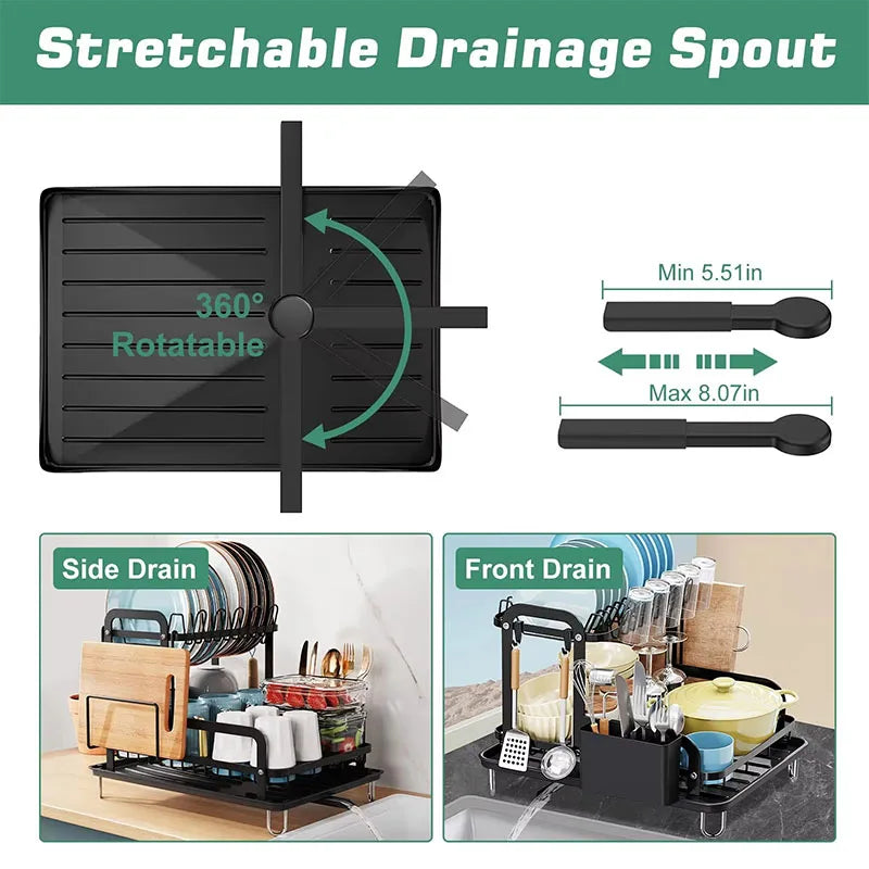 New 360° rotating storage rack double-layer