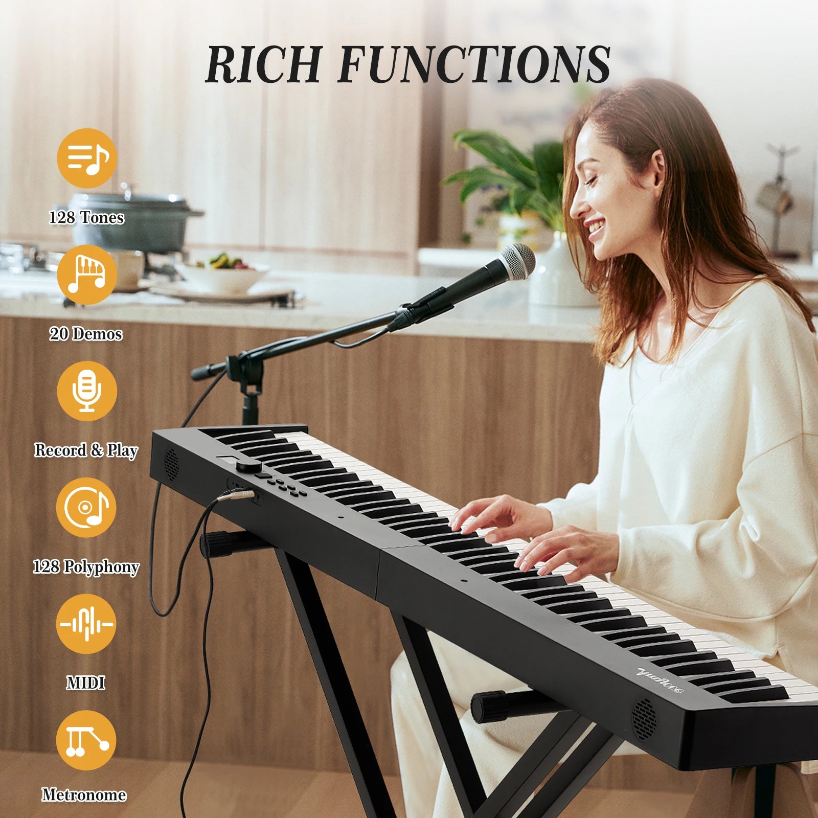 Folding Portable Piano Keyboard 88 Keys