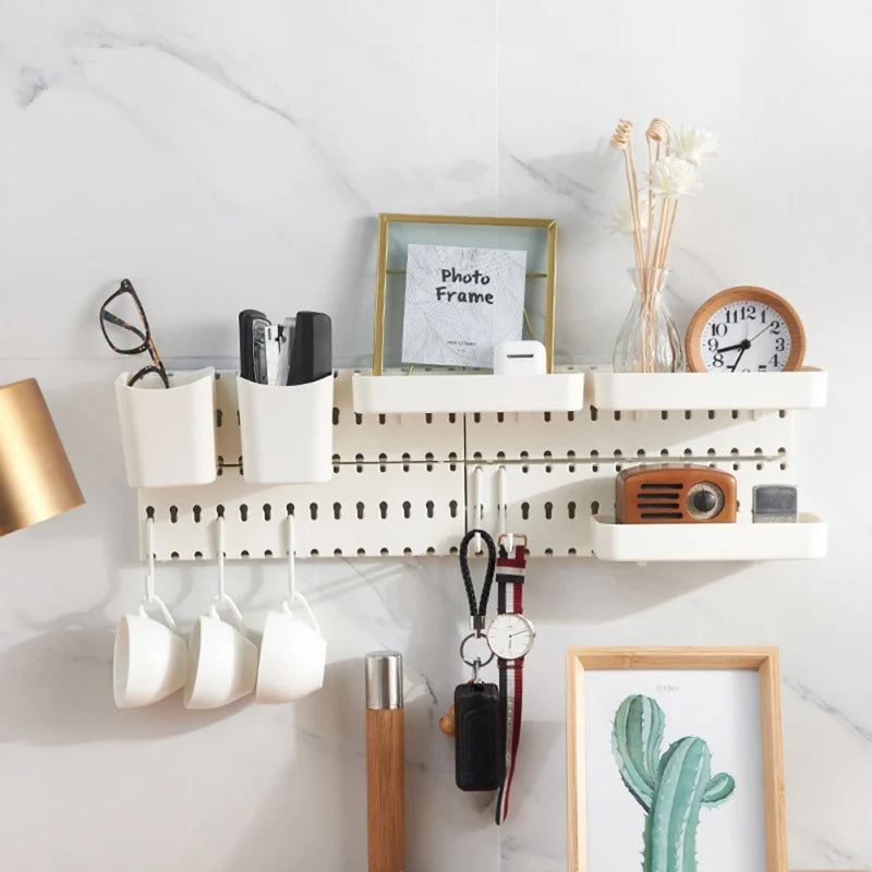 Hanging Storage Rack Punch-free Household Hole Board