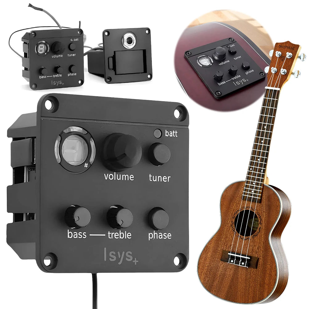 Piezo Classic Acoustic Guitar EQ Tuner Preamp