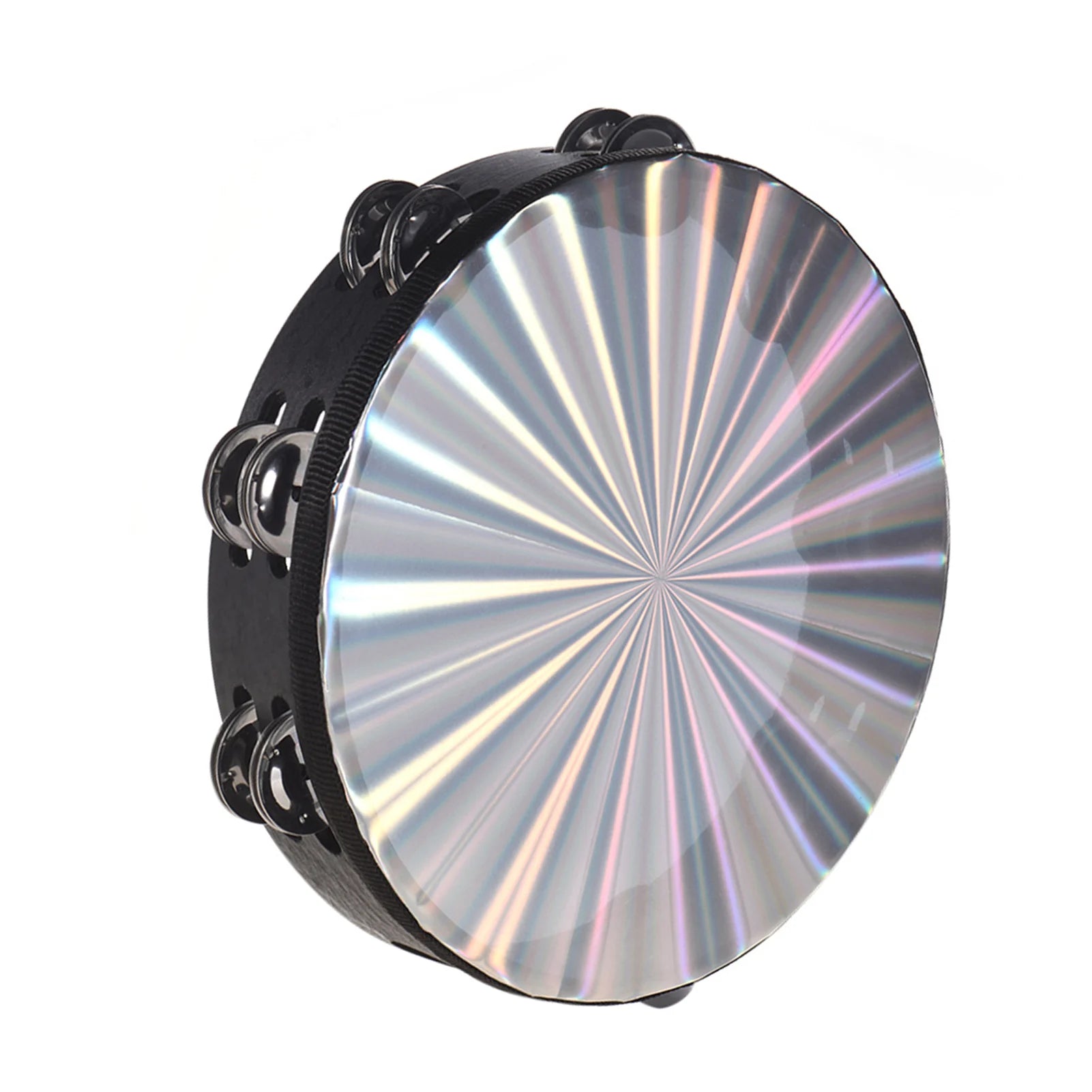 8 Inch Wooden Radiant Tambourine Handbell Hand Drum