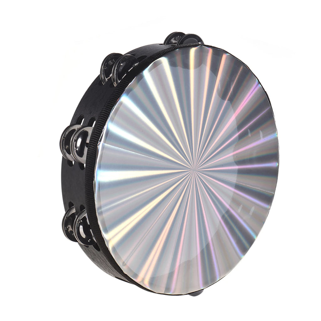 8 Inch Wooden Radiant Tambourine Handbell Hand Drum