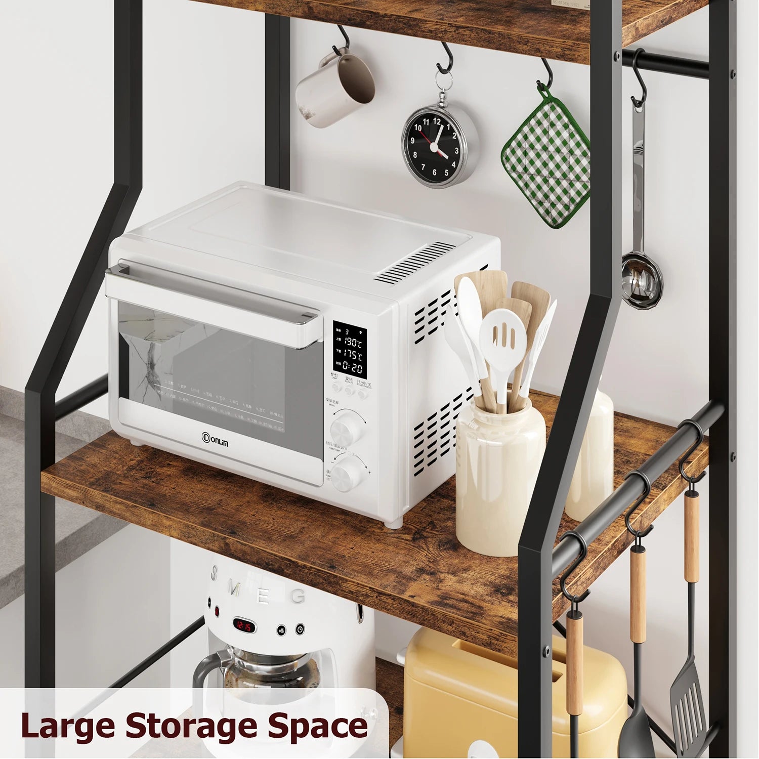 Kitchen Microwave Oven Bakers Rack 4-Tier Stand