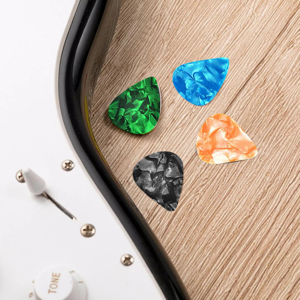 10 Pieces Multicolor Guitar Picks Celluloid Premium Plastic