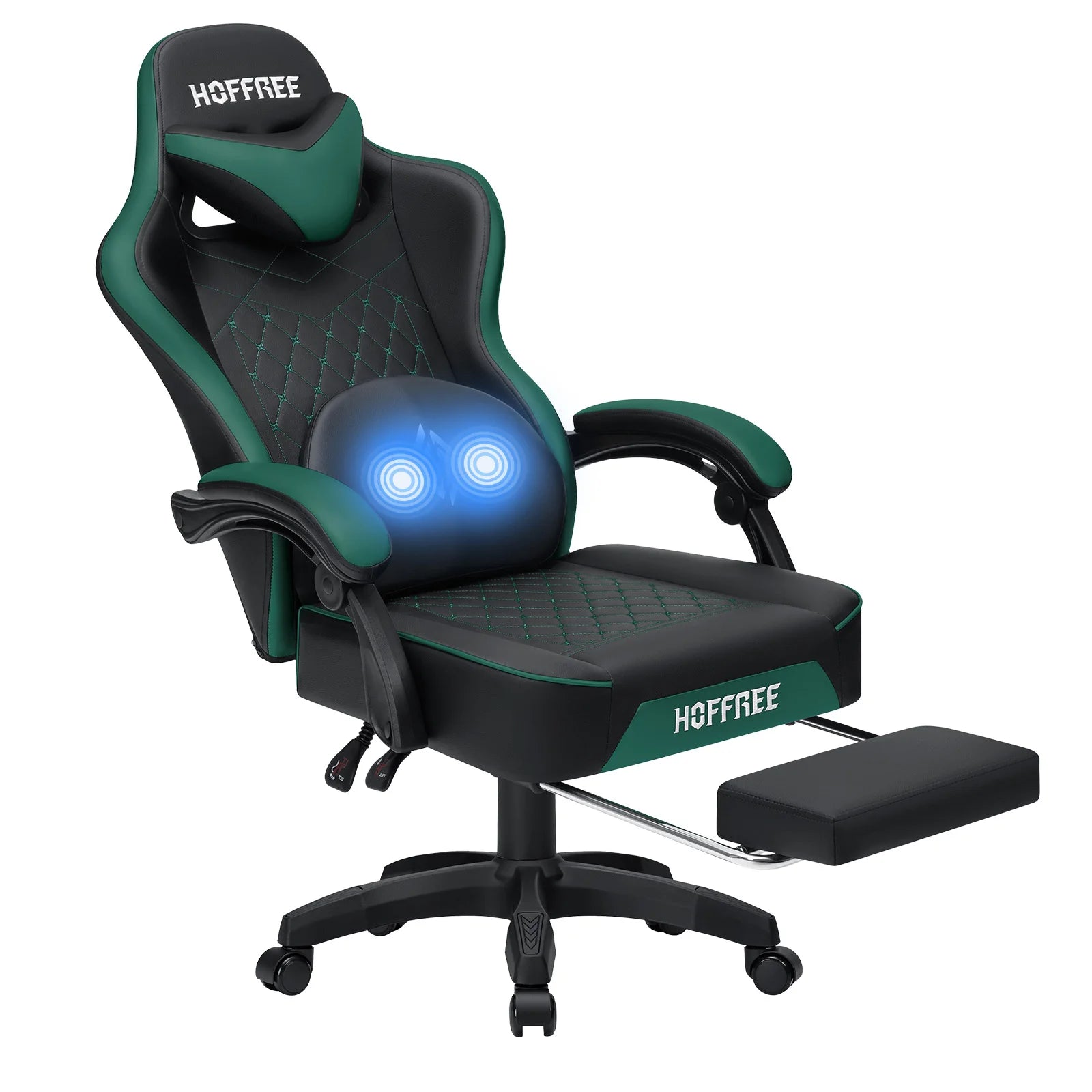 Ergonomic Adjustable Lumbar Cushion Headrest Single Function Massage