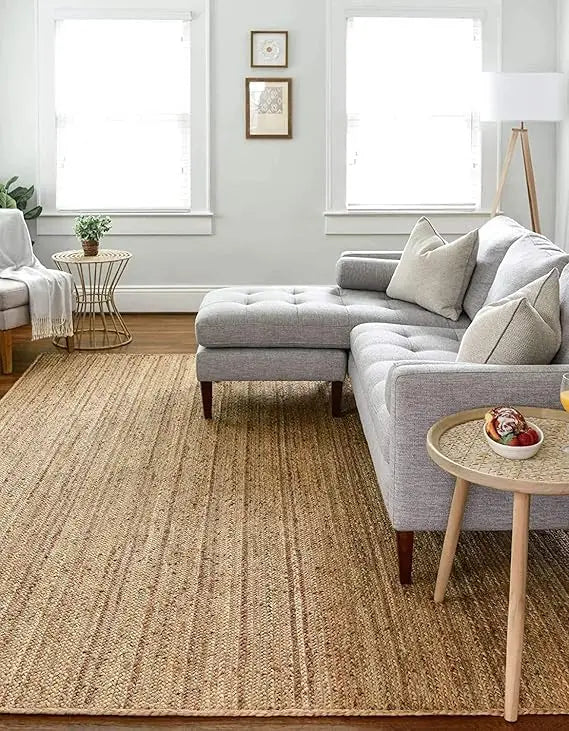 Handwoven Area Rug - Feet Natural Yarn - Vintage