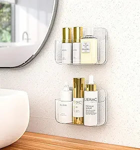 Adhesive Clear Acrylic Bathroom Shower Caddy Organize