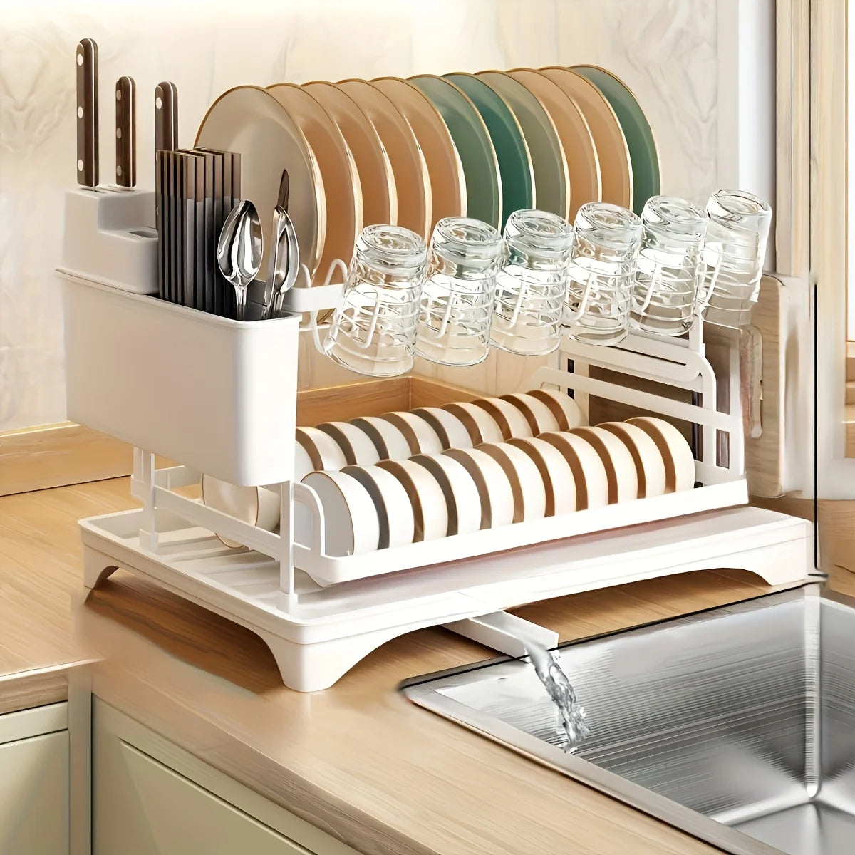 Drying Rack with Drainboard, Carbon Steel Kitchen