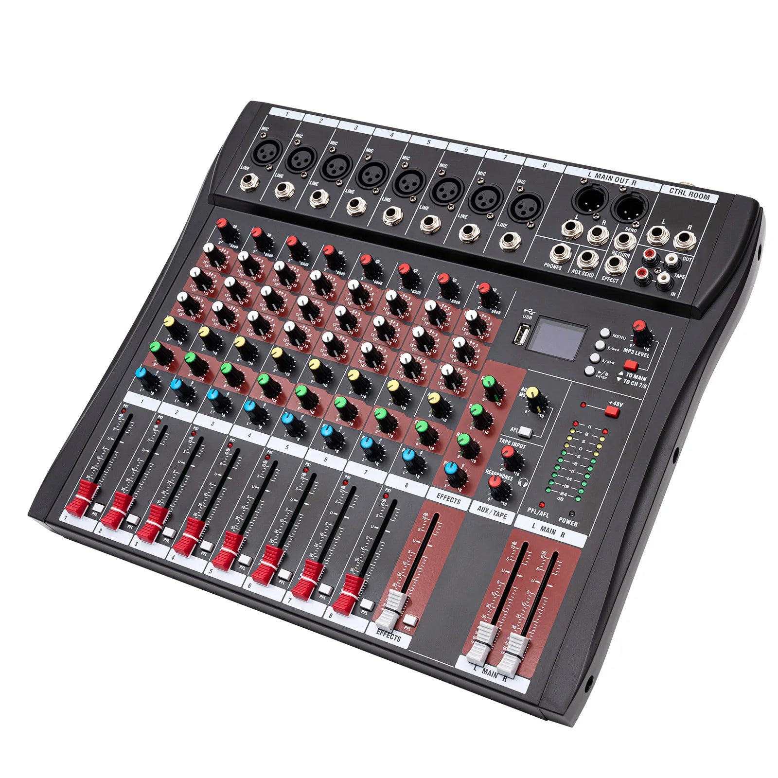 7/8-Channel Professioneller Mixer, Soundboard Konsole