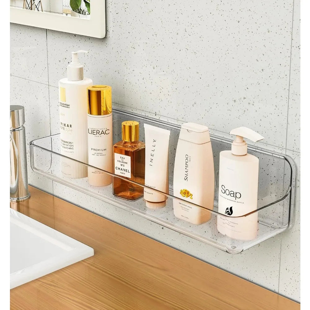 Adhesive Clear Acrylic Bathroom Shower Caddy Organize