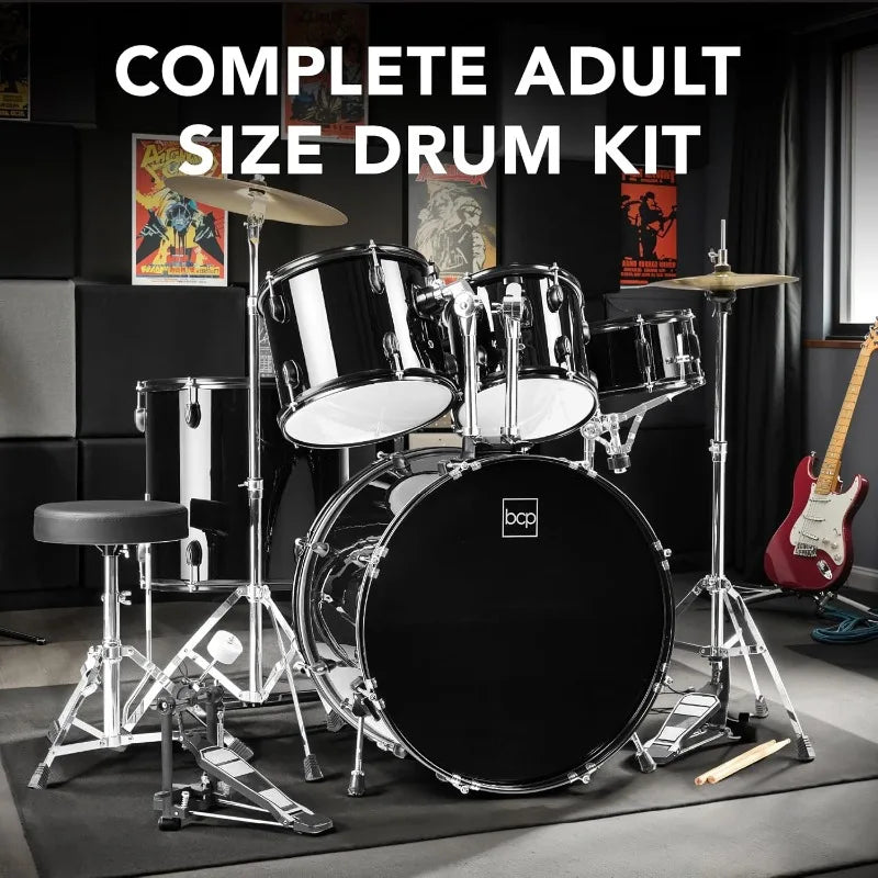 5-Piece Full Size Complete Adult Drum Set
