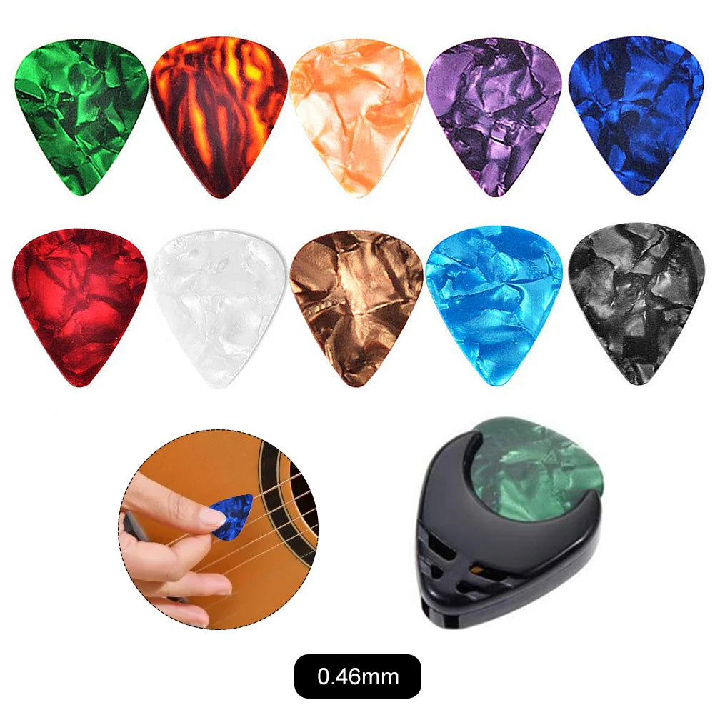 10 Pieces Multicolor Guitar Picks Celluloid Premium Plastic