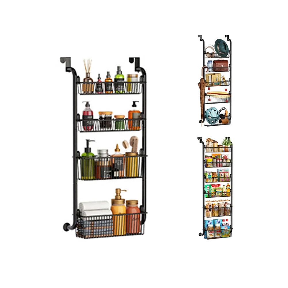 Over The Door Adjustable Basket Space-Saving Organizer