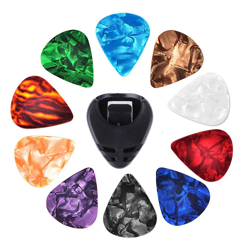 10 Pieces Multicolor Guitar Picks Celluloid Premium Plastic