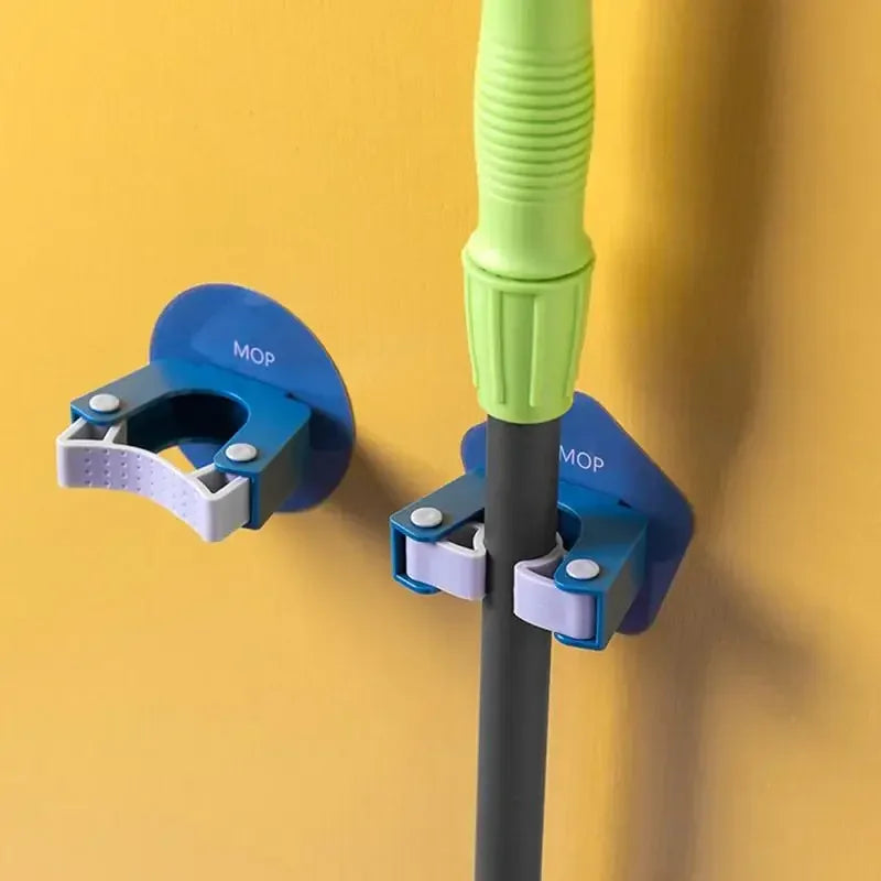 Broom Hanger Storage Rack Kitchen Clip Seamless