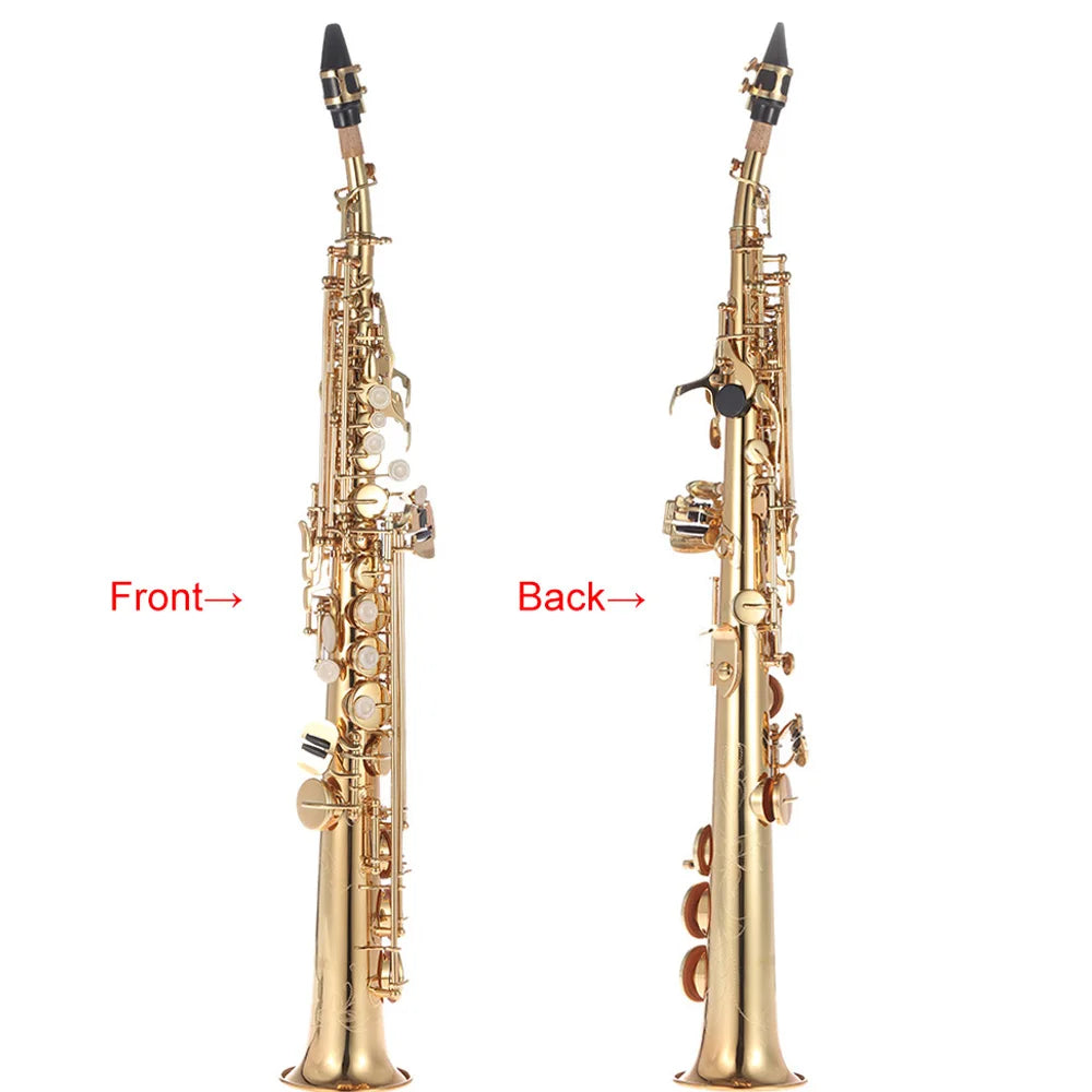Brass Straight Soprano Sax Saxophone B Flat