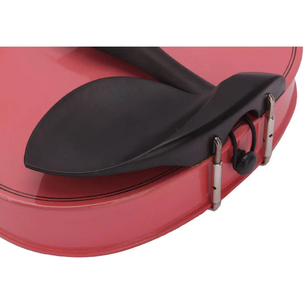 New 1/8 Acoustic Violin Case Bow Rosin Pink