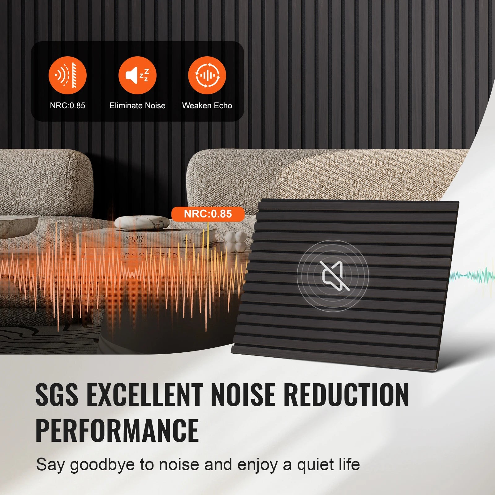 SucceBuy Wood Slat Acoustic Panels