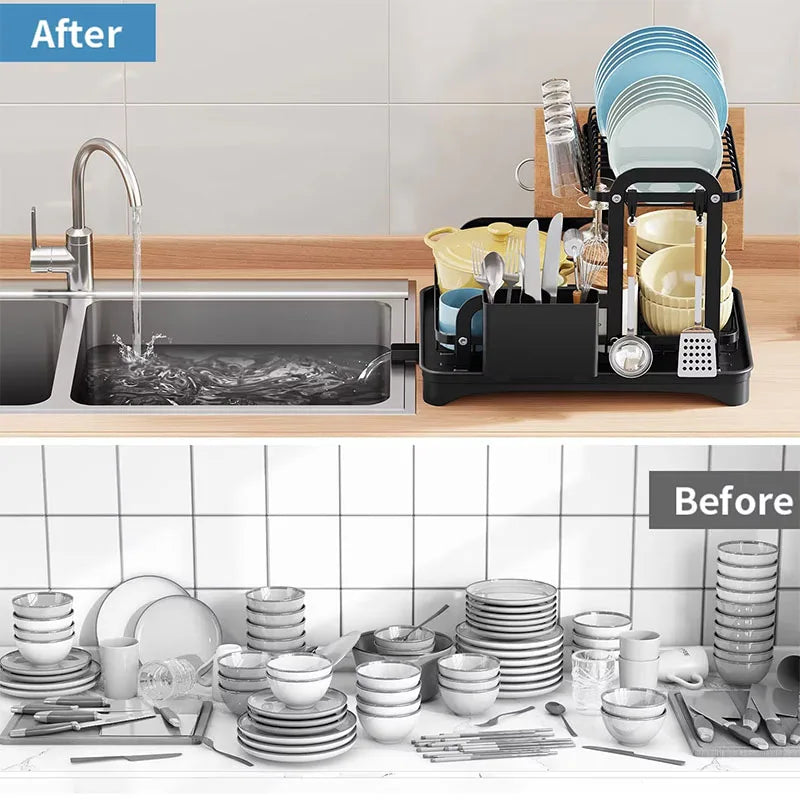 New 360° rotating storage rack double-layer