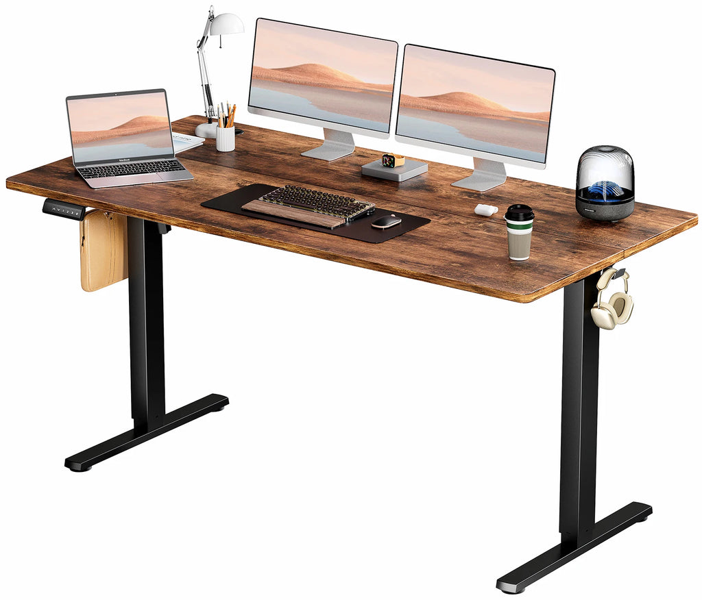 JHK Electric Stand Up Sit Stand Computer Workstation