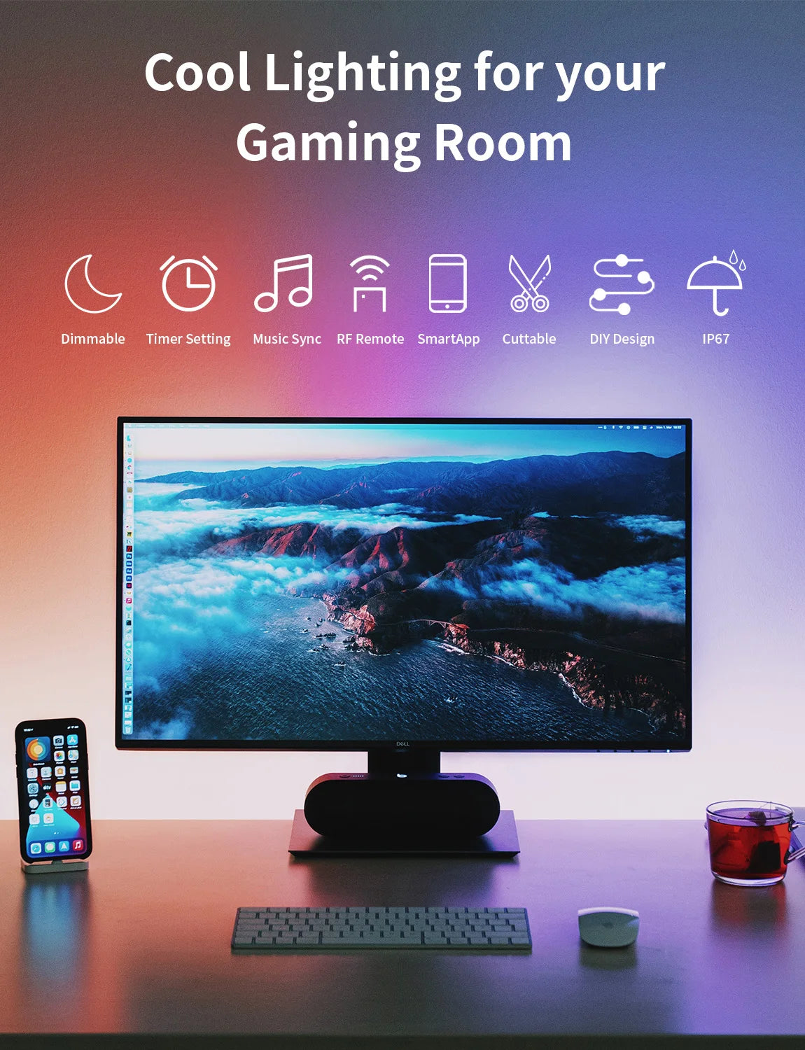 Smart App LED Strip Lights Backlights Home Decor