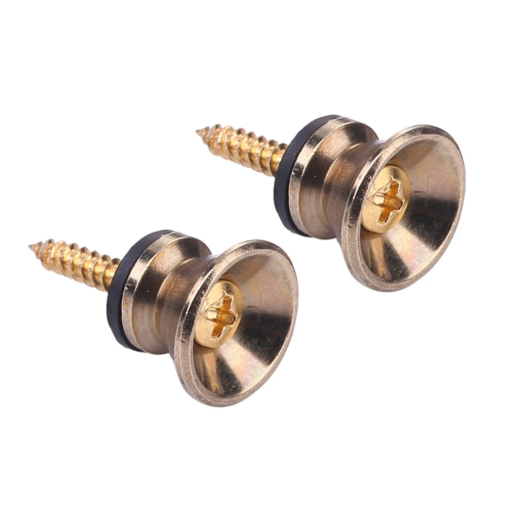 2pcs Professional Guitar Pegs Strap Lock Metal Anti-slip