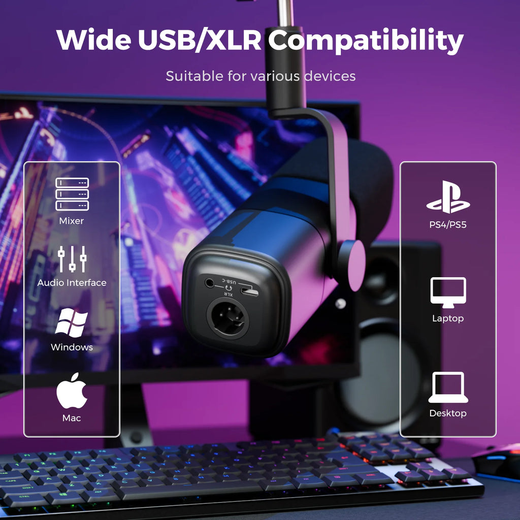 NearStream Professional pc Mic USB XLR Dynamic Microphone