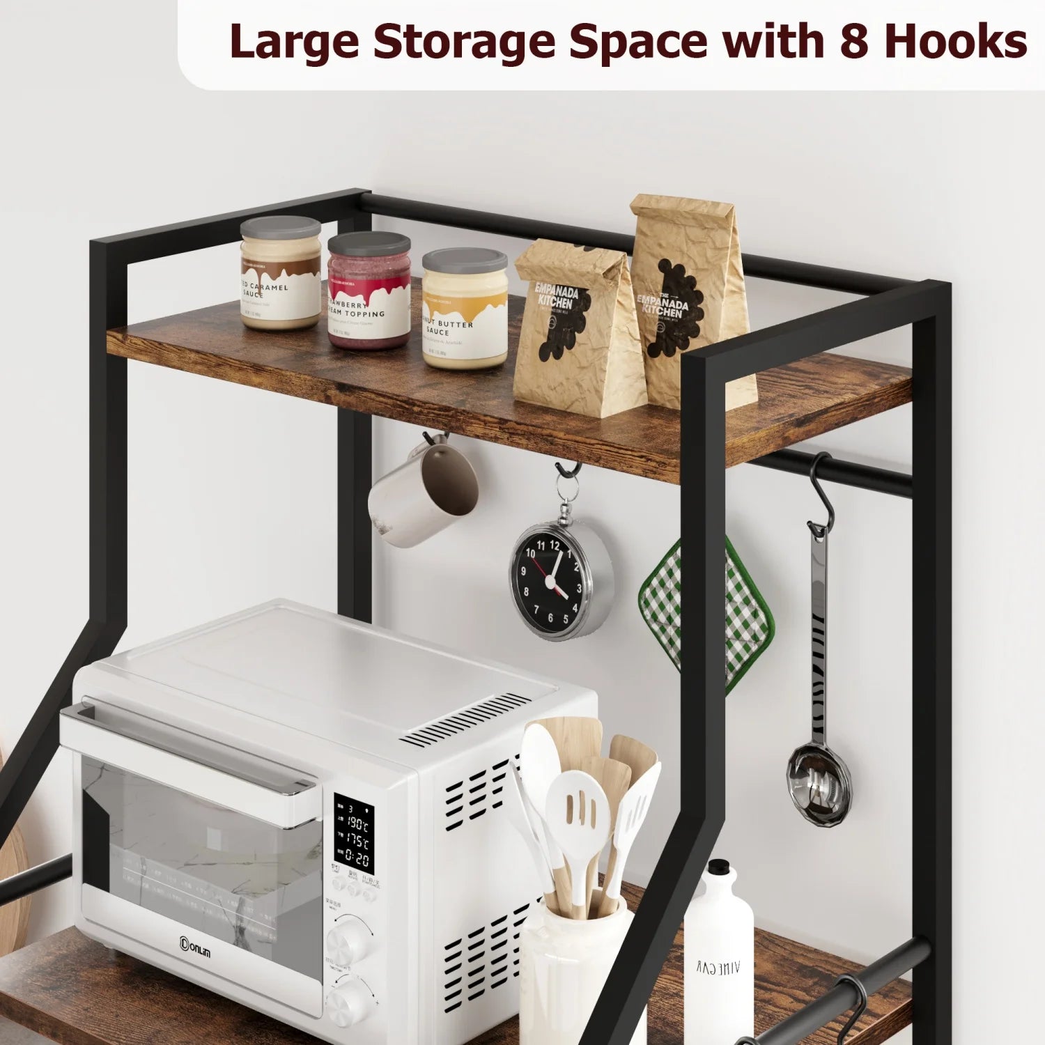 Kitchen Bakers Rack Microwave Oven Bar Station