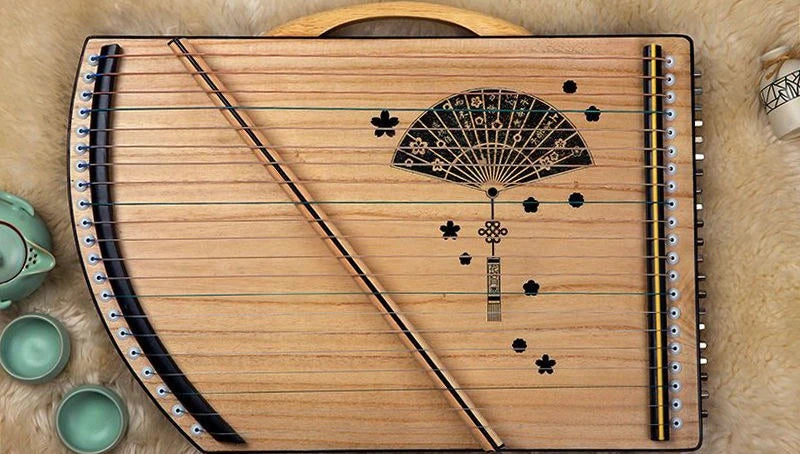 Wooden 21-string Mini Guzheng Technique Training Portable
