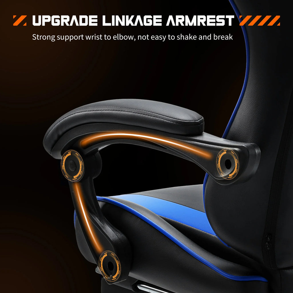 JHK Ergonomic Leather with Headrest and Lumbar Support