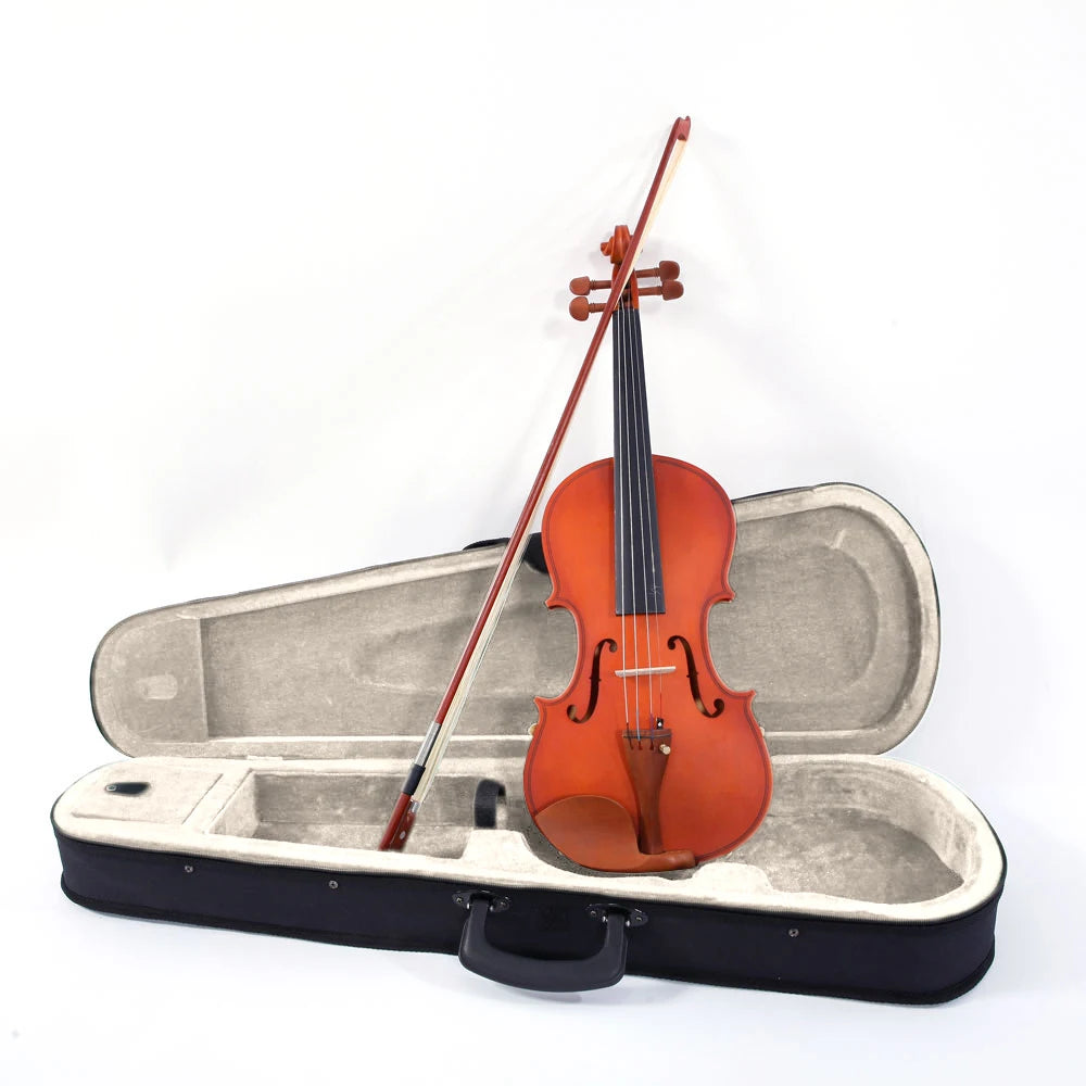4/4 Acoustic Matt Violin Case Bow Rosin Strings