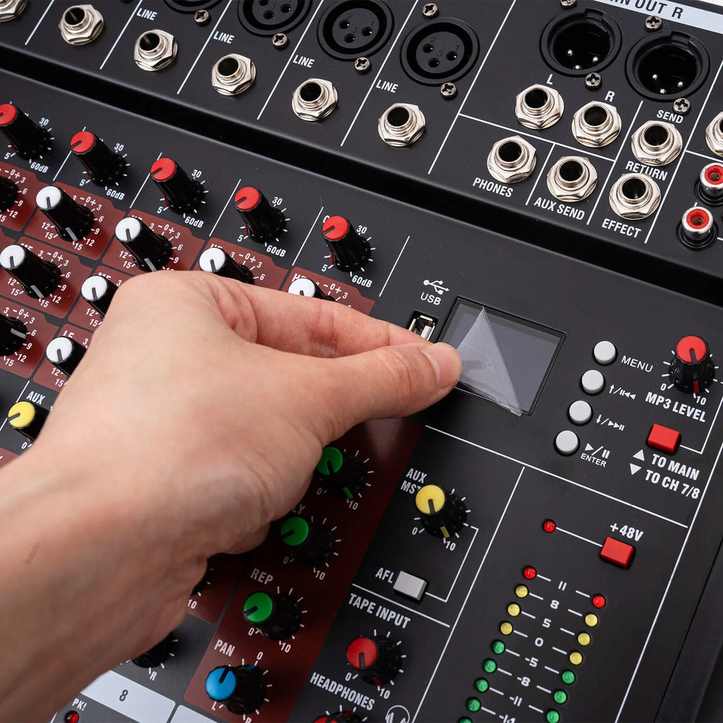 8 Channel bluetooth Live Studio Audio Mixer
