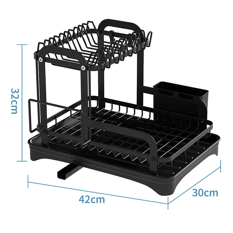 New 360° rotating storage rack double-layer