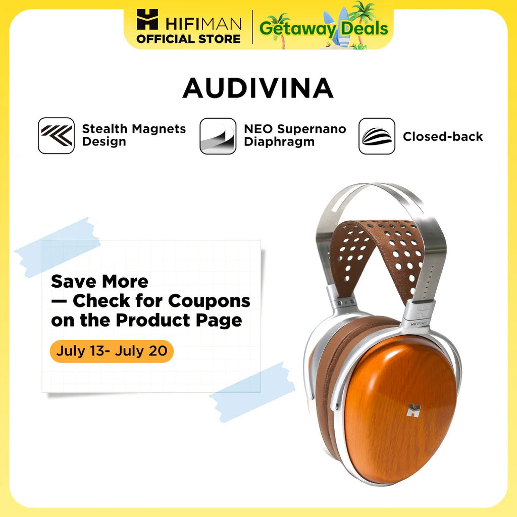 HIFIMAN AUDIVINA Closed Back Planar Studio Headphone