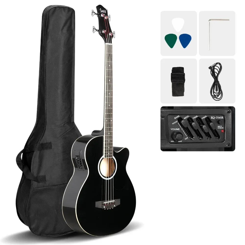 4 String Electric Acoustic Bass Guitar W/4-Band EQ