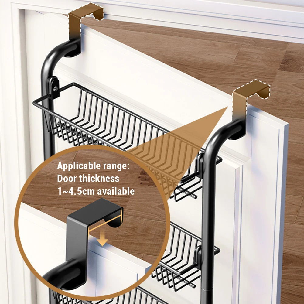 Over The Door Adjustable Basket Space-Saving Organizer