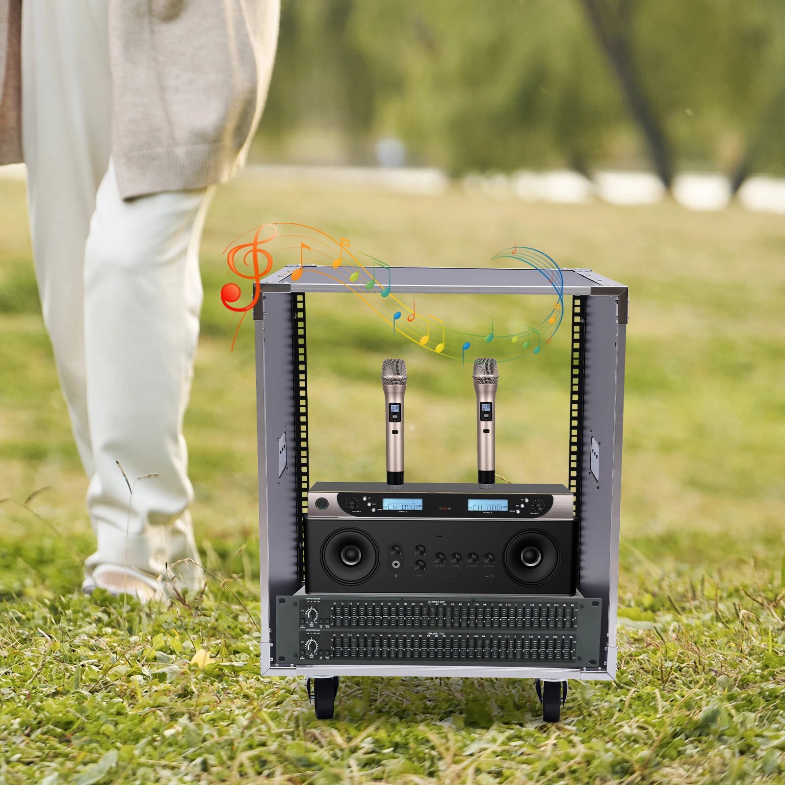 12U Cabinet Rolling Network  100kg/ 220.46lbs