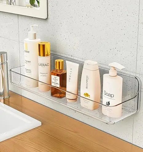 Adhesive Clear Acrylic Bathroom Shower Caddy Organize