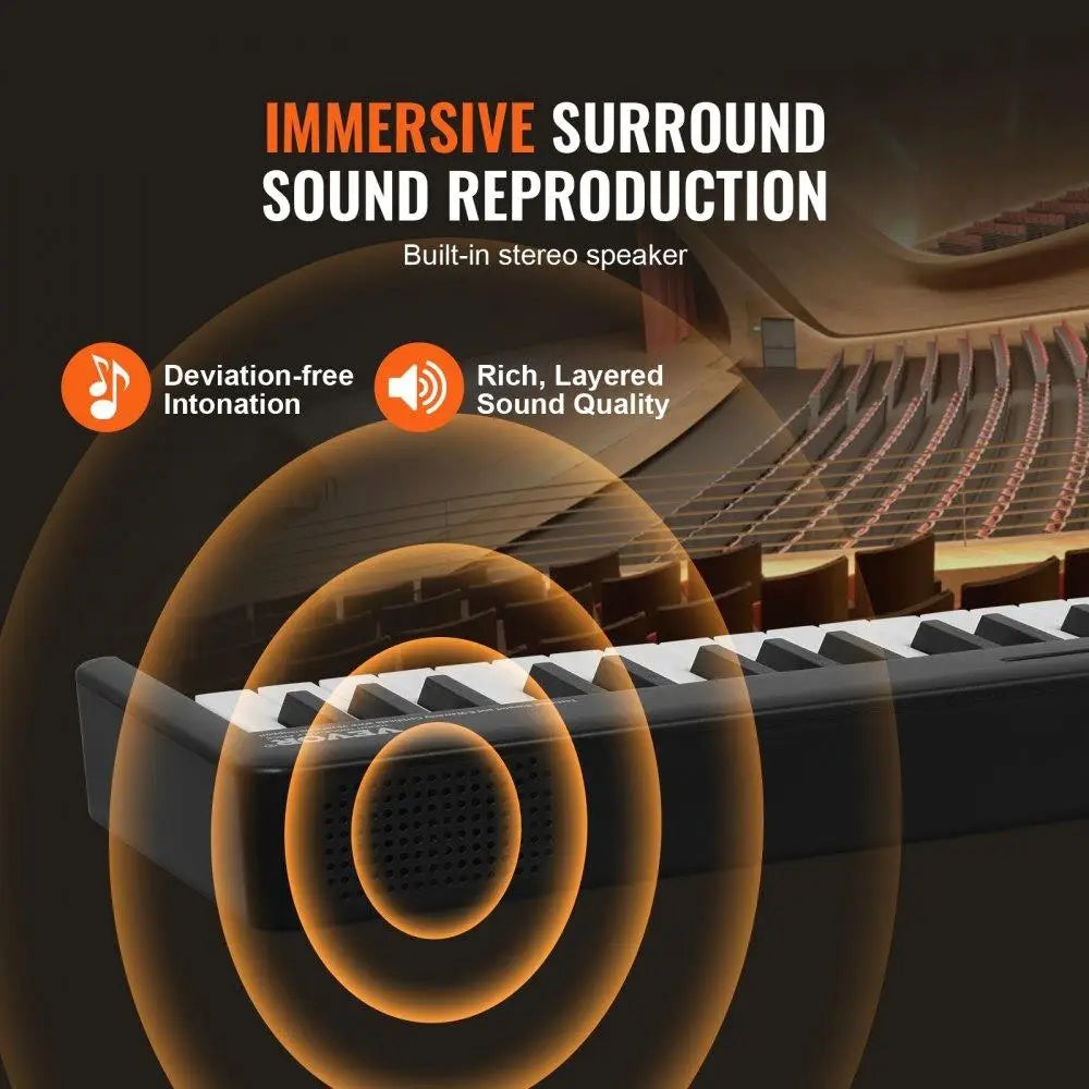 61 Key Folding Portable Keyboard Piano Bluetooth