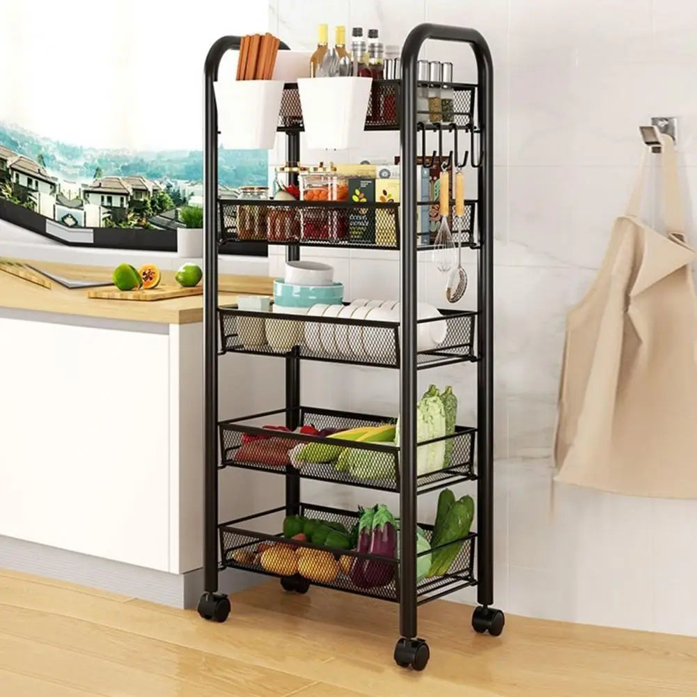 5 Tier Stackable produce shelf /W Wheels