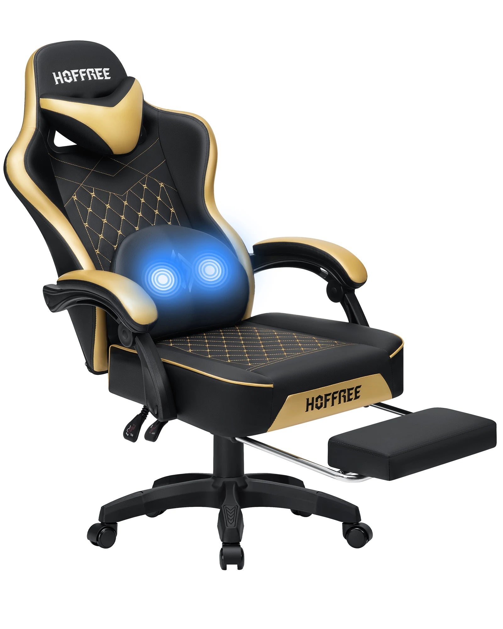 Ergonomic Adjustable Lumbar Cushion Headrest Single Function Massage