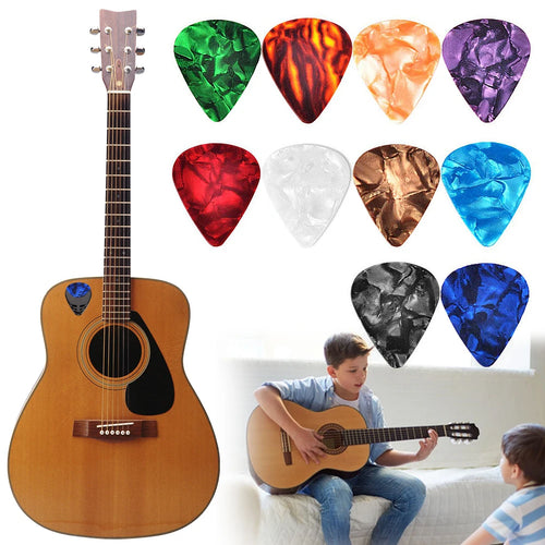 10 Pieces Multicolor Guitar Picks Celluloid Premium Plastic