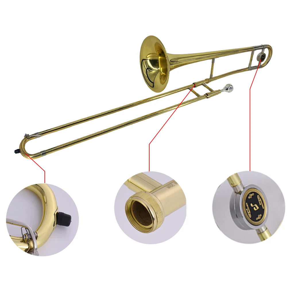 Alto Trombone Brass Bb Tone B Flat Wind Instrument