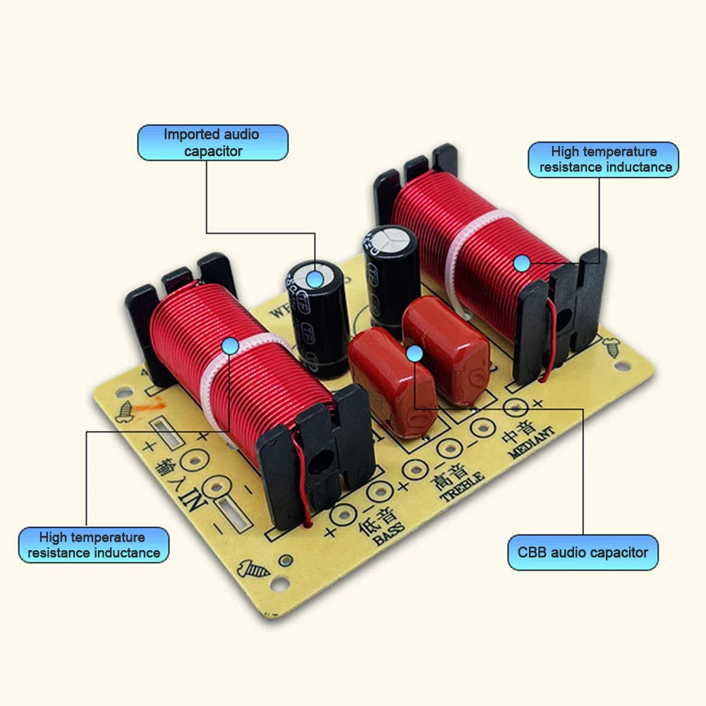 3 Way Crossover Circuit Speaker Treble Midrange Bass