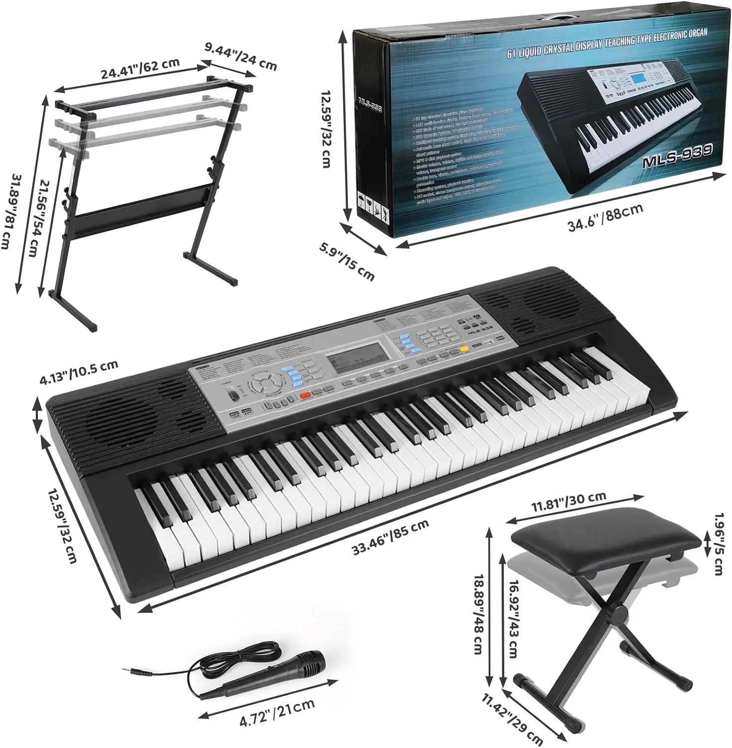 61 Key Digital Piano Keyboard Set for Kids