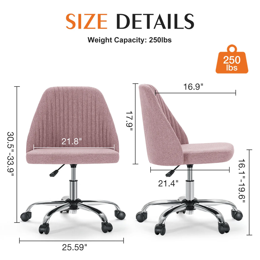 JHK Armless Small Desk Chair